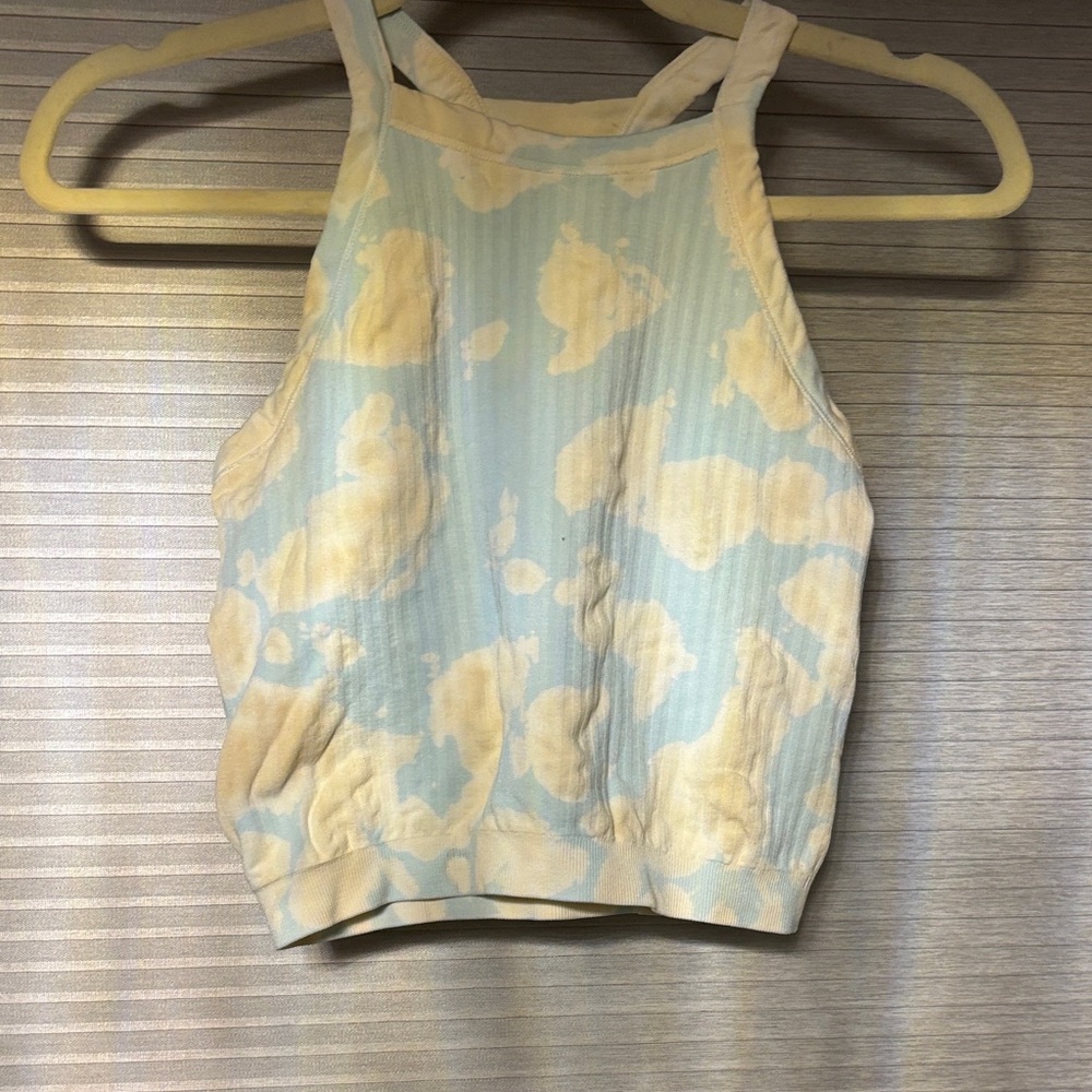 Sleeveless Women's Top - Blue and Cream